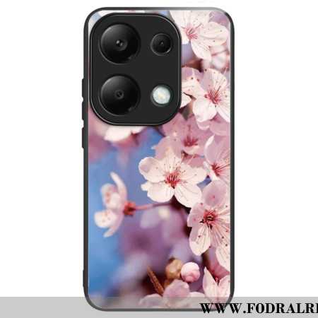 Skal Xiaomi Redmi Note 13 Pro 4g Persikablommor I Härdat Glas