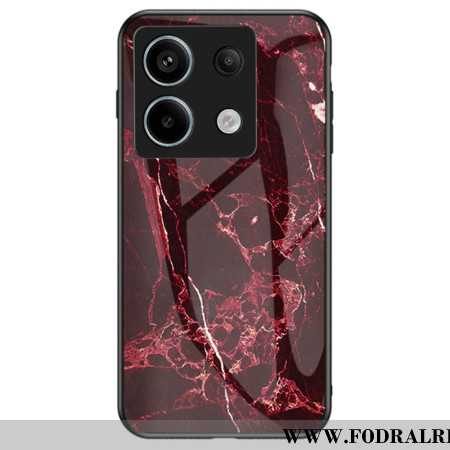 Skal Xiaomi Redmi Note 13 Pro 5g Röd Marmor Härdat Glas