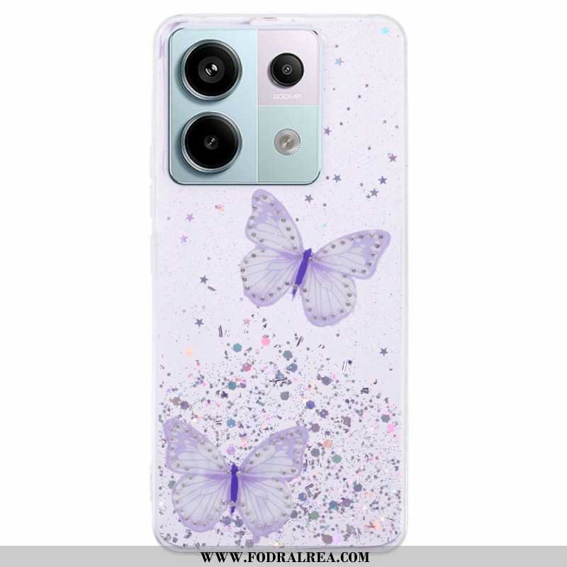 Skal Xiaomi Redmi Note 13 Pro 5g Telefonfodral Fjärilar Glitter