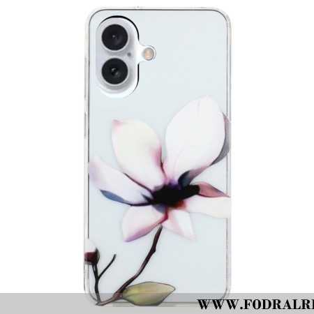 Skal iPhone 16 Plus Vit Blomma