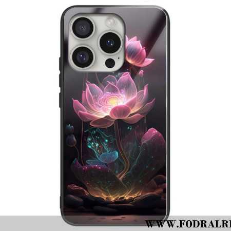 Skal iPhone 16 Pro Max Rosa Lotus Härdat Glas