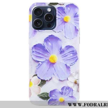 Skal iPhone 16 Pro Max Telefonfodral Lila Blommor