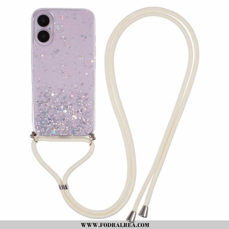 Skal iPhone 16 Telefonfodral Sequin Series Cord