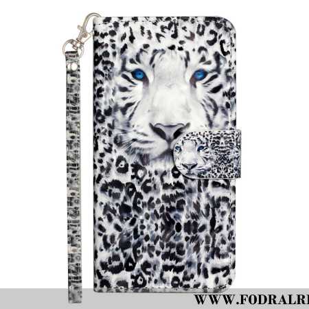 Skyddsfodral iPhone 16 Plus Leopardhuvud Med Rem